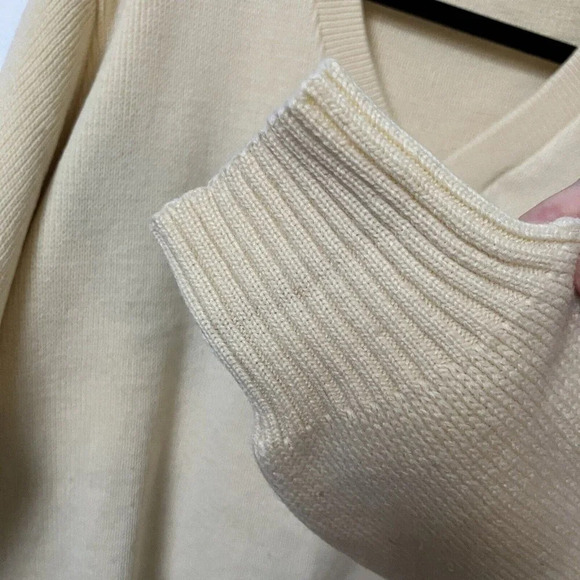 Vintage Foxhunter Yellow Acrylic Knit V-neck Embroidered Ireland Sweater - Picture 8 of 8